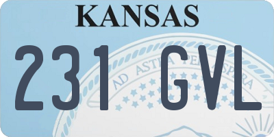 KS license plate 231GVL