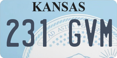 KS license plate 231GVM