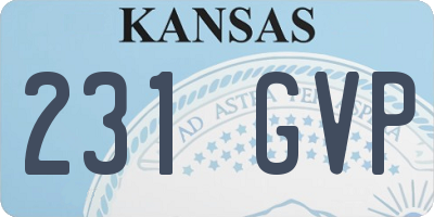 KS license plate 231GVP