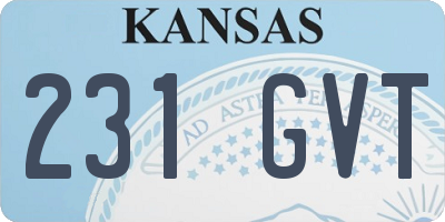 KS license plate 231GVT