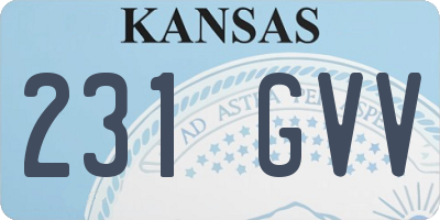 KS license plate 231GVV