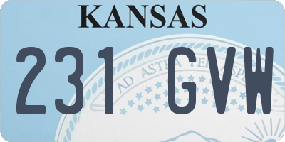 KS license plate 231GVW