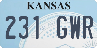 KS license plate 231GWR