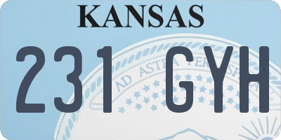 KS license plate 231GYH