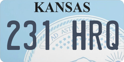 KS license plate 231HRQ