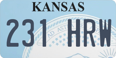 KS license plate 231HRW