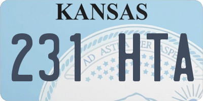 KS license plate 231HTA