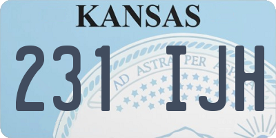 KS license plate 231IJH