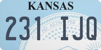 KS license plate 231IJQ