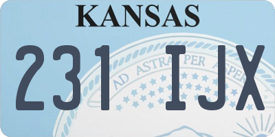 KS license plate 231IJX