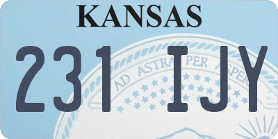 KS license plate 231IJY