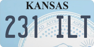 KS license plate 231ILT