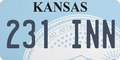 KS license plate 231INN