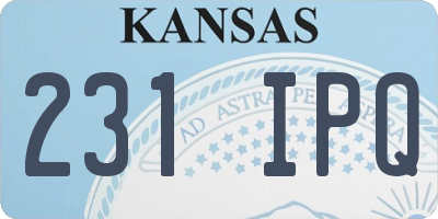 KS license plate 231IPQ