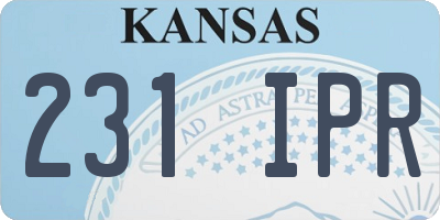 KS license plate 231IPR