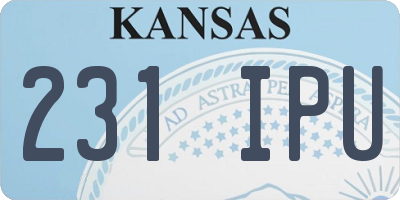 KS license plate 231IPU