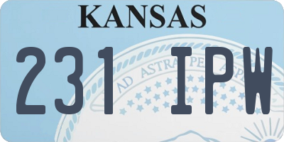 KS license plate 231IPW