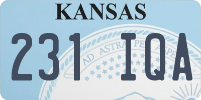 KS license plate 231IQA