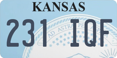 KS license plate 231IQF