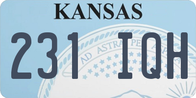 KS license plate 231IQH