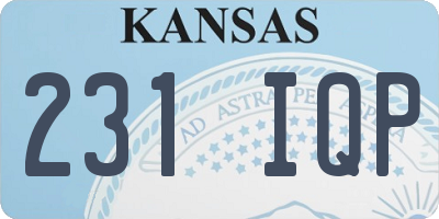 KS license plate 231IQP