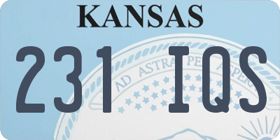KS license plate 231IQS