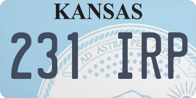 KS license plate 231IRP