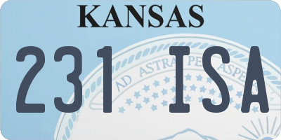 KS license plate 231ISA
