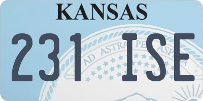 KS license plate 231ISE