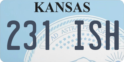 KS license plate 231ISH
