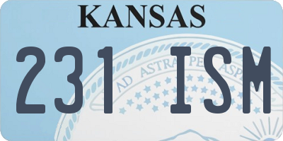 KS license plate 231ISM