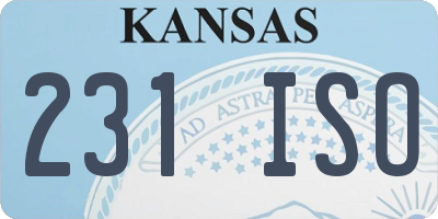 KS license plate 231ISO