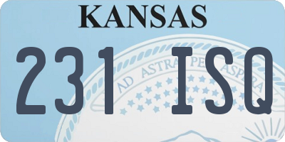KS license plate 231ISQ