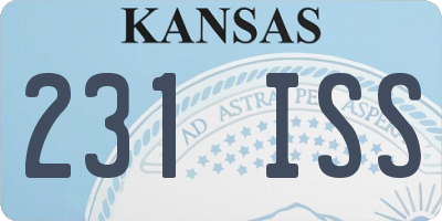 KS license plate 231ISS