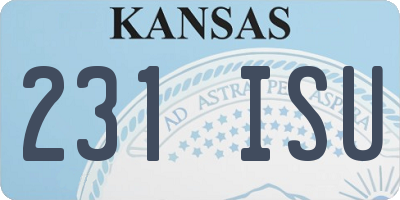 KS license plate 231ISU