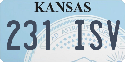 KS license plate 231ISV