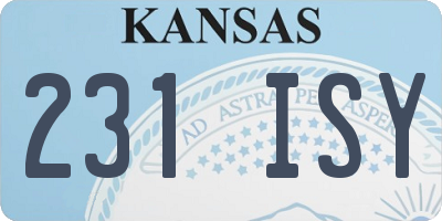 KS license plate 231ISY