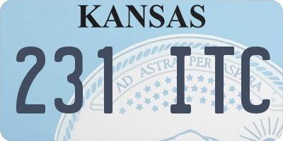 KS license plate 231ITC