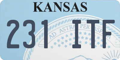 KS license plate 231ITF