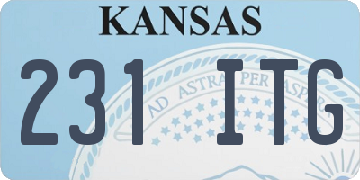 KS license plate 231ITG