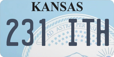 KS license plate 231ITH