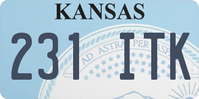 KS license plate 231ITK