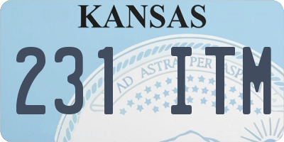KS license plate 231ITM