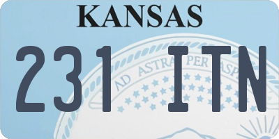 KS license plate 231ITN