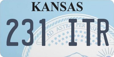 KS license plate 231ITR