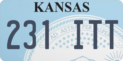 KS license plate 231ITT