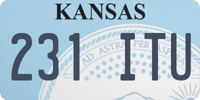 KS license plate 231ITU