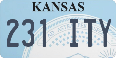 KS license plate 231ITY