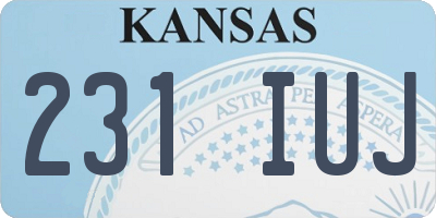 KS license plate 231IUJ