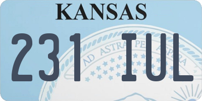 KS license plate 231IUL
